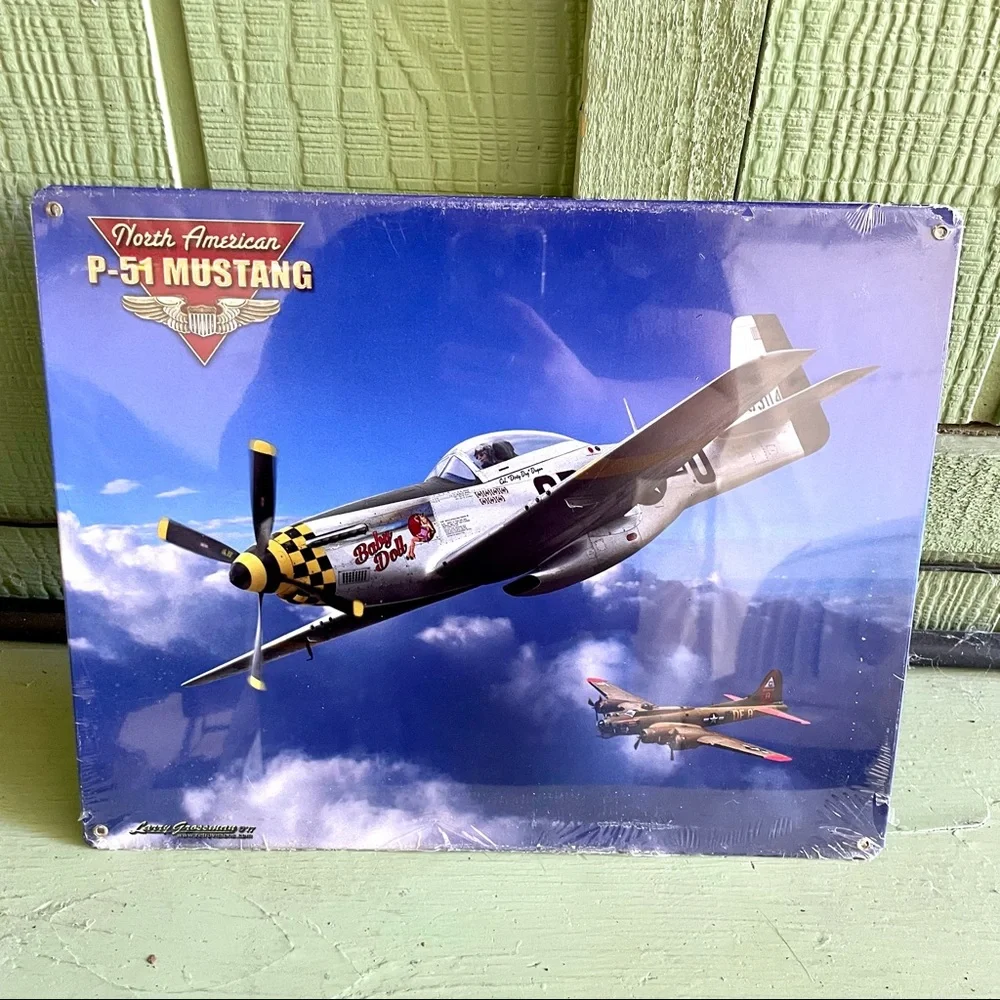 NEW Heavy Duty Steel North American P-51 Mustang Metal Sign